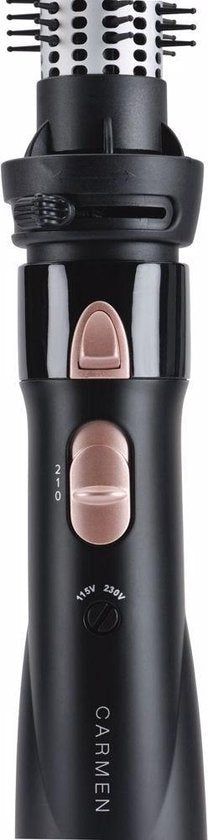 Carmen DC5250 - Föhnborstel -  550 watt - Intrekbare tanden - 2 opzetstukken - Dual voltage