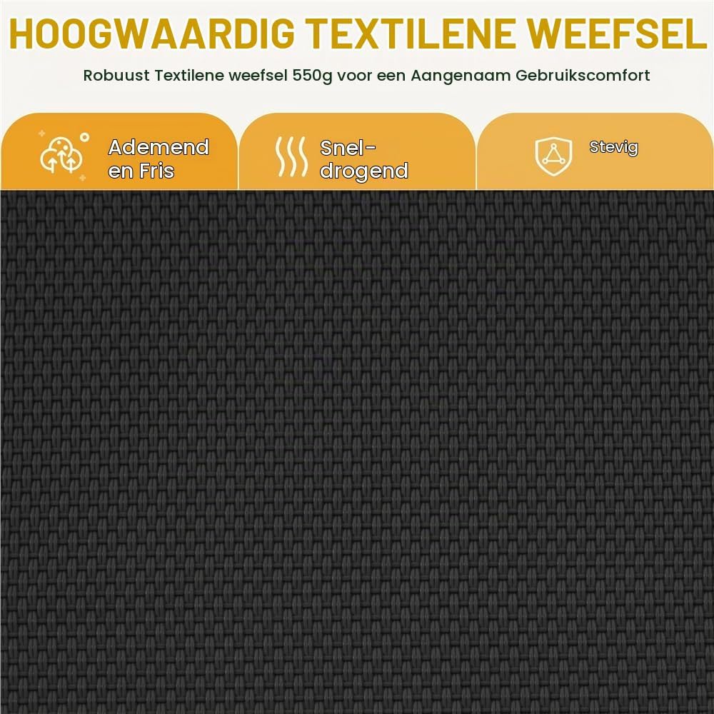 Yaheetech Zero-Gravity Ligstoel - Verstelbare Rugleuning & Hoofdkussen - Opvouwbaar - 166 x 63,5 x 67 cm - Donkergrijs