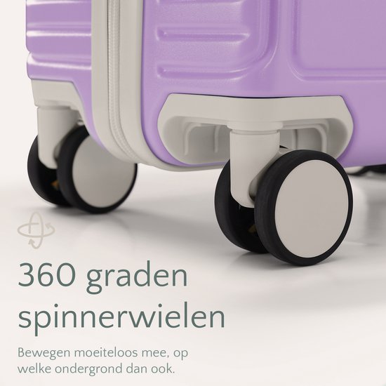 SC City Walker – 3-delige Kofferset | Lichtgewicht & Duurzaam | 20, 24 & 28 Inch | 360° Spinner Wielen | TSA-slot | Inclusief Beschermhoezen – Paars