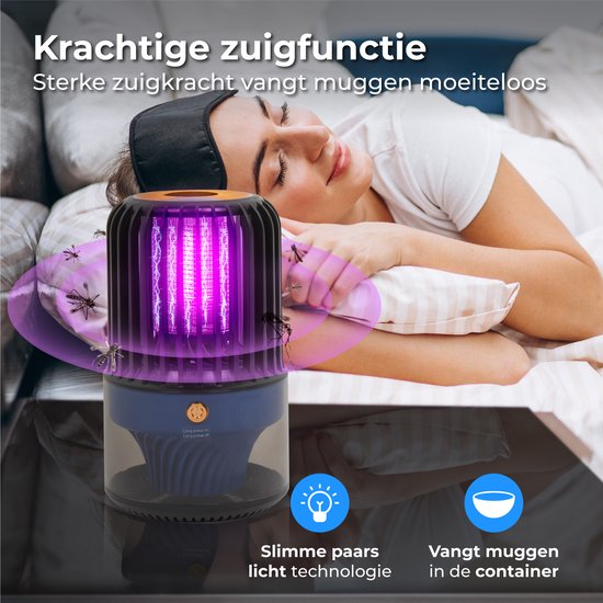 Nuvance - Muggenlamp - multicolor - 11x11x20 cm