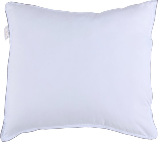 alpina Hoofdkussen 60 x 70 cm - Kussen voor Bed en Slaapkamer - Ademend, Vocht Afvoerend en Wasmachine Bestendig - voor Buik-, Rug- en Zijslaper - Microvezel/ Katoen - Wit