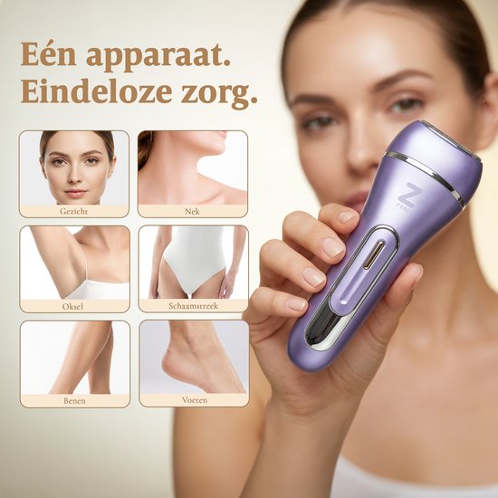 Ladyshave voor Vrouwen - 7 in 1 Scheerapparaat - Epilator - Gezichtsmassage - Eeltverwijderaar - Waterdicht - Bikinilijn - Zeri