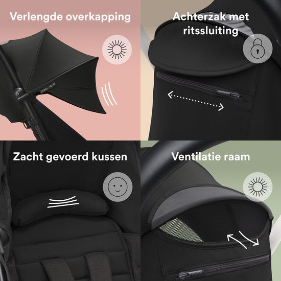 Stokke® YOYO 3 6+ kleurenpakket Lichte Plooibuggy | Zwart