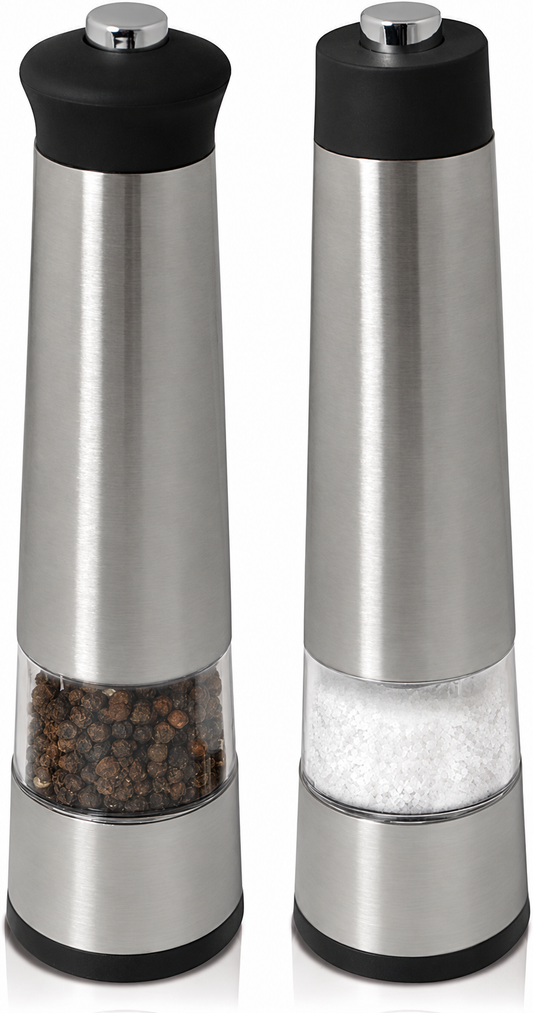 Twist Peper- en Zoutmolen Set - Set van 2 - Vers Gemalen met een Simpele Draai - Zilver
