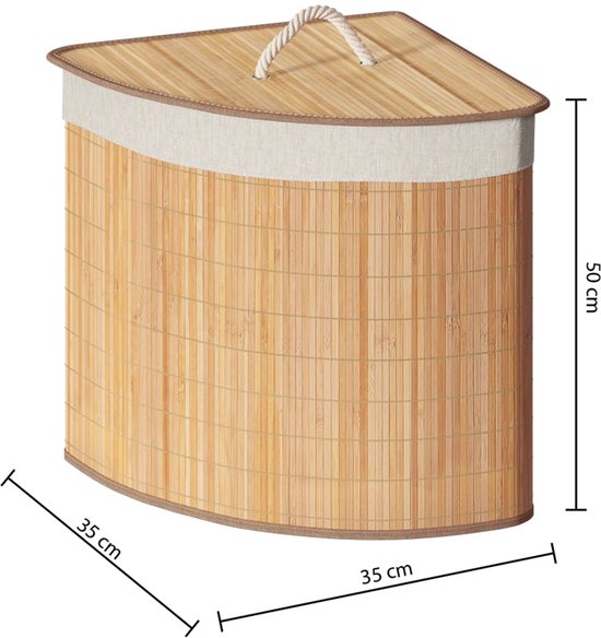 Wasmand Bamboe Hoek 48 Liter - Laundry Basket Corner