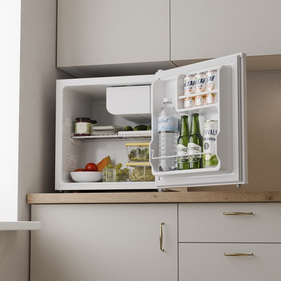 KitchenBrothers Mini Koelkast - 43L - Kleine ijskast - Minibar - Vrijstaand - Frigo - Compact - Wit