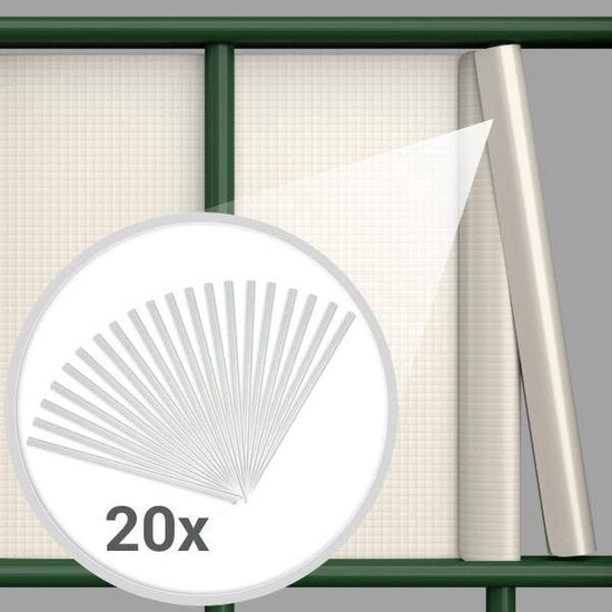 tectake Privacyfolie voor hek/tuinscherm - 70 meter - 19 cm hoog - buxus - 401882