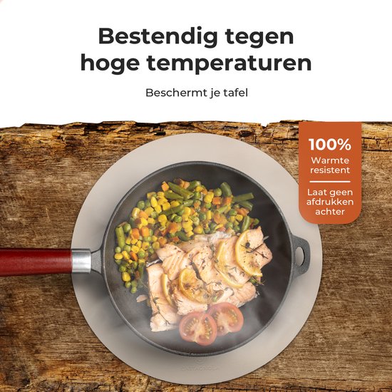 Castagnola Lederlook Placemats - Antislip Placemat van Kunstleer - Waterafstotende Onderlegger - Onderzetter - 6 Stuks - Diameter 38 cm - Offwhite