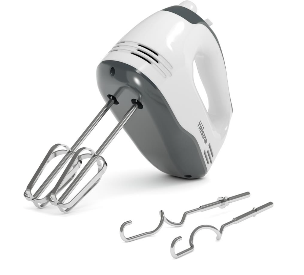 Tristar MX-4204KL Handmixer Wit - 200W - 5 Snelheden - Roestvrijstalen Deeghaken