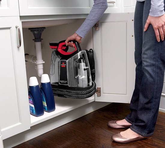 BISSELL MultiClean Spot & Stain Draagbare Vlekkenreiniger - Met HeatWave Technologie & 4 Opzetstukken - Tapijtreiniger voor Bank, Auto & Matras - Carpet Cleaner Apparaat - Extra Lange 2.2m Slang - Reinigingsmachine - Zetelreiniger - 4720M