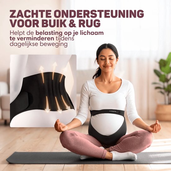 Vulpes Goods® Babycare - Buikband Zwangerschap - Verstelbare Zwangerschapsband - Buikband voor Zwangerschap - Onzichtbaar & Ademend - Buik & Rugsteun - Maat L - Bekkenband - Pregnancy Belt - Bekkenbrace - incl. Waszak