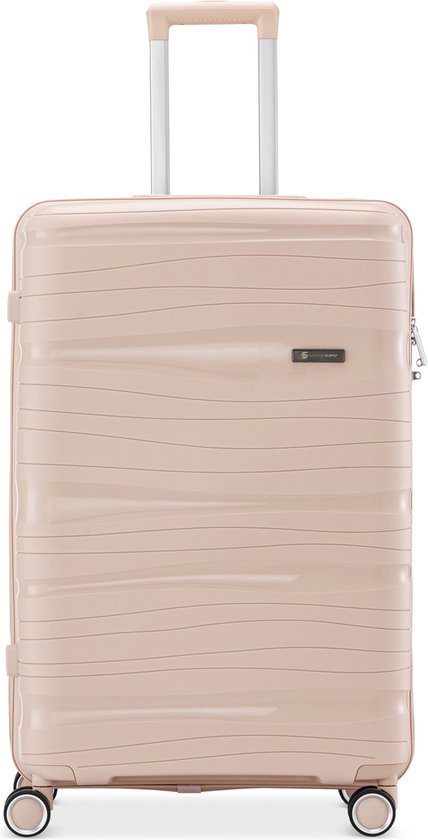 SC Travel One – 28-inch Grote Reiskoffer - Cijferslot - 50x29x77 cm - 98L - Lichtgewicht, Waterdicht & Duurzaam - XL Rolkoffer Groot - Lichtroze