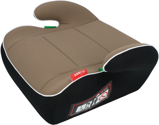 Carkids I-Size Zitverhoger Sam - Voldoet aan I-Size R-129 Norm - Voor Kinderen van 125-150cm – Afneembare & wasbare hoes - Flexibele installatie - Taupe/Zwart