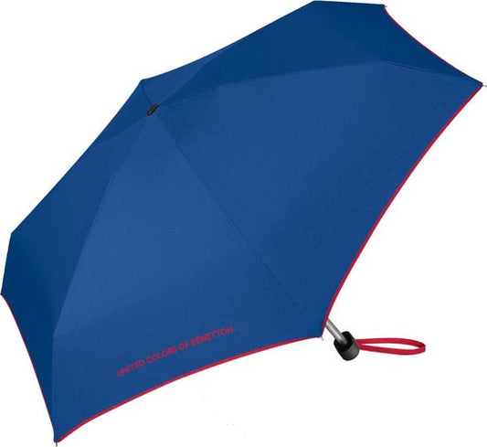 United Colors of Benetton Paraplu Ultra Mini Flat - Opvouwbaar - Ø 88 cm - Blauw