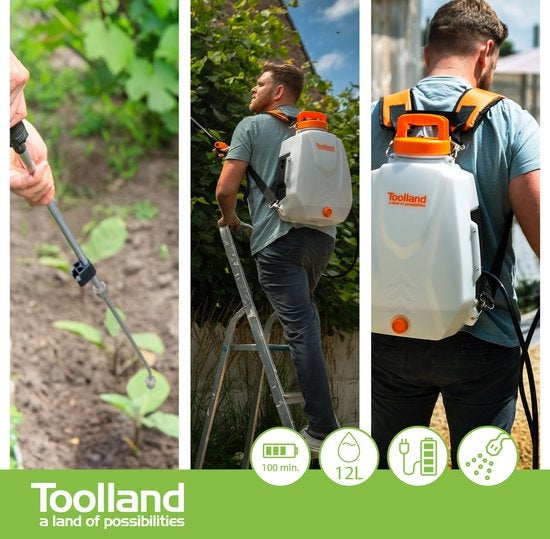 Toolland Rugsproeier Met Herlaadbare Batterij - 12 L
