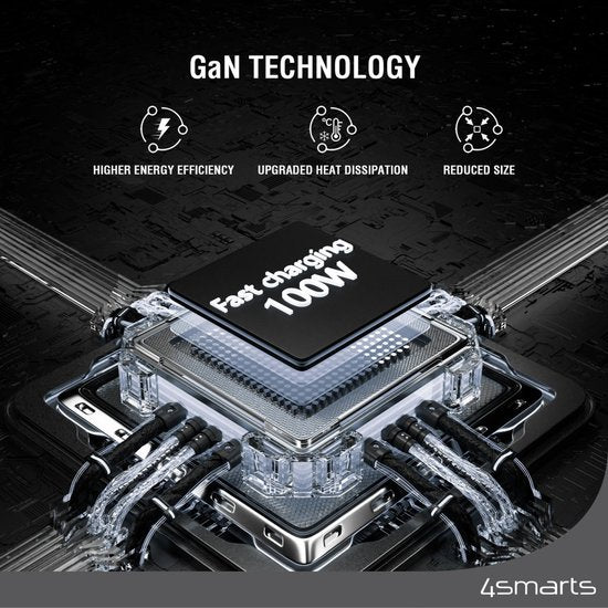 4smarts 130W GaN Oplaadstation met Quick Charge en Power Delivery Wit