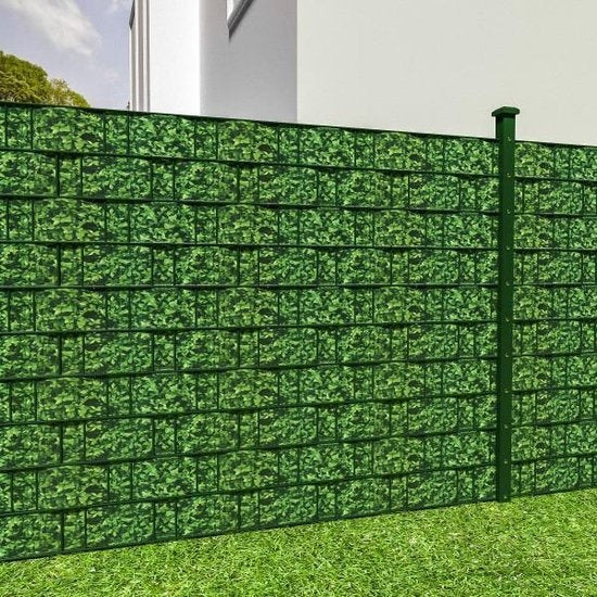 tectake Privacyfolie voor hek/tuinscherm - 70 meter - 19 cm hoog - buxus - 401882
