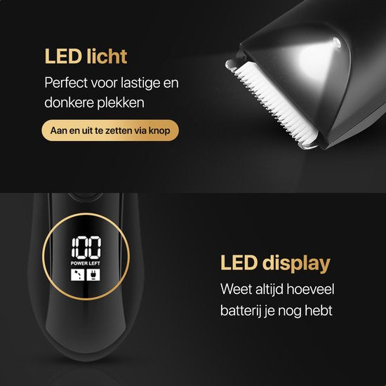 Wellshave Bodygroomer –  Keramische Bladen – 90 min batterijduur – Zwart