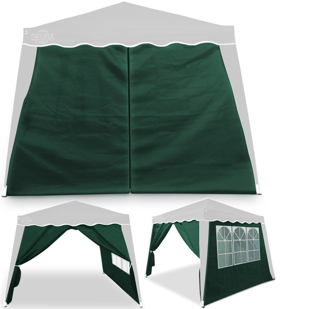 Casaria 2x Zijgevel Vouwpaviljoen Capri groen 3x3m