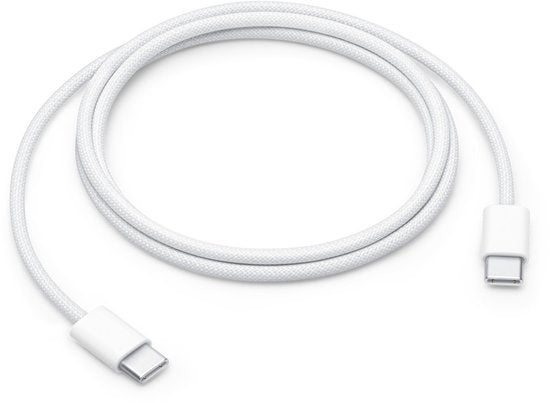 Apple - USB‑C Oplaadkabel - USB‑C naar USB‑C - 60W - 1m - Geweven - Wit