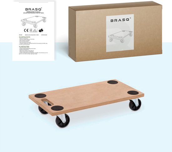 BRASQ Meubelroller - 200 KG - Met Zwenkwielen - Transporthulp - Meubelhondje - Transportroller - Meubeltransporter - Meubelverplaatser