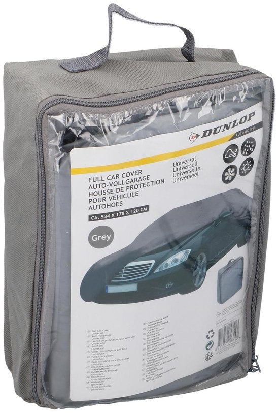 Dunlop Autohoes - Autobeschermhoes - 534x178x120cm - Universeel - Grijs
