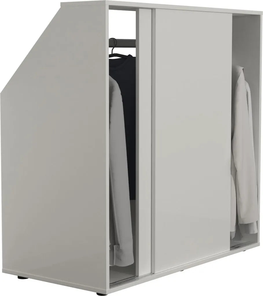Coast Schuifdeurkast met Kledingroede - 100x50x100cm - Wit