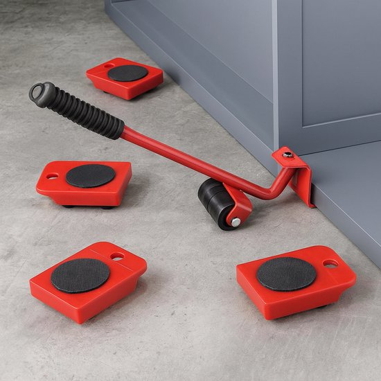 Ceruzo Meubelverplaatser – 5-delig – Verhuis & Tilhulp – 150 kg Draagkracht – 360° – Meubelrollers