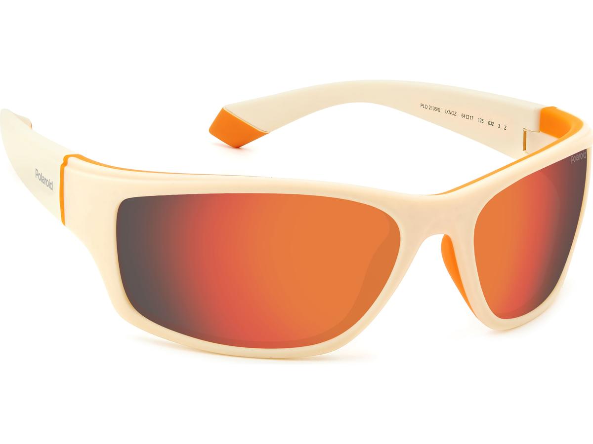 Polaroid zonnebril - Kunststof - Heren - White Orange - 65x17x125 mm