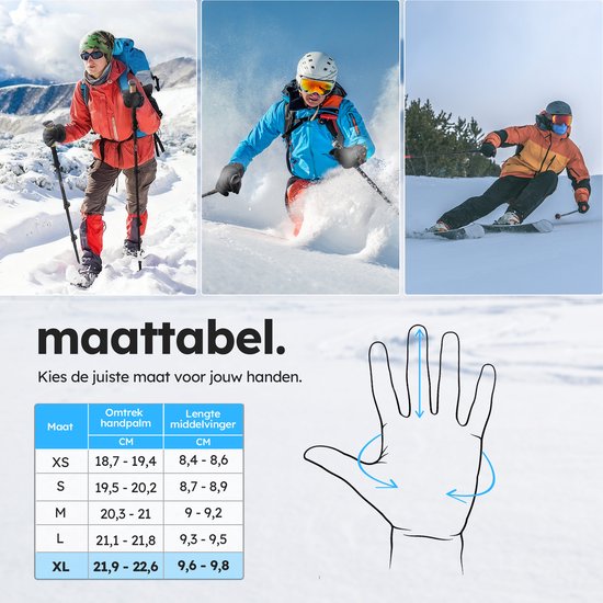 Verwarmde Handschoenen – Light XL – 3 standen – Elektrische Handschoenen – Water- en Windafstotend – Verwarmde Handschoenen Oplaadbaar – Zwart – Saaf Comfort