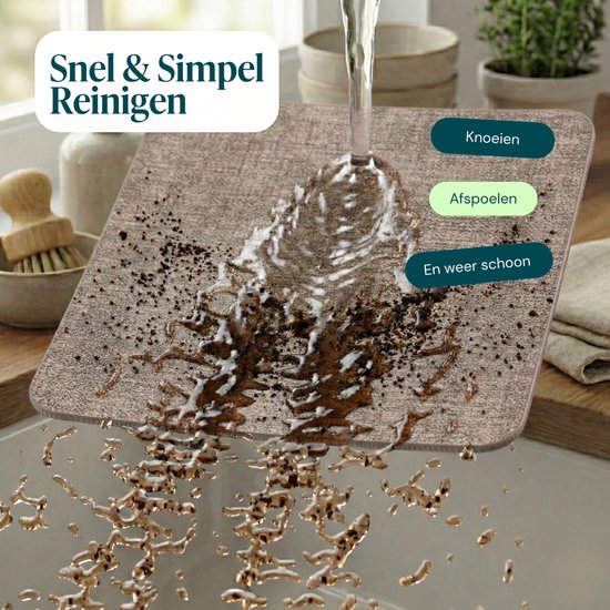 Castagnola Kunstlederen Onderzetters – Onderzetters voor Glazen – Design Onderzetters met Houder – Leren Onderzettersset met metalen houder – Leder – Set van 10 - Gemêleerd Bruin - 10x10cm