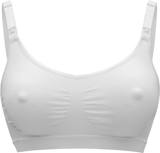 Medela Keep Cool bh - Naadloze voedingsbh - Zwangerschapsbh met 2 ademende zones - Soft Touchmateriaal - Wit - Maat XL