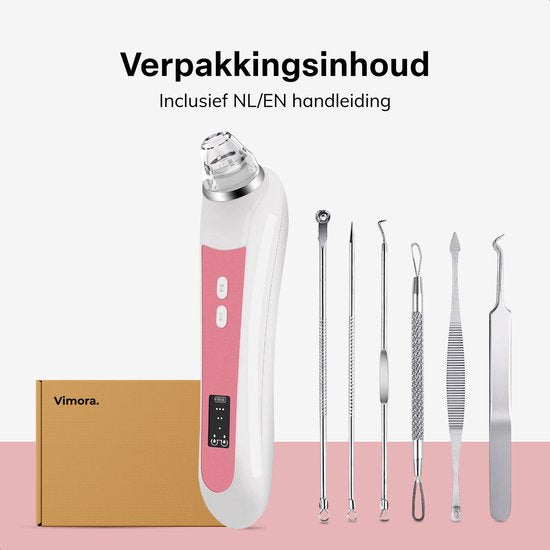 Vimora Mee-eters Verwijderaar – Gezichtsreiniger – Blackhead Remover – Puistjes & Acne – Mannen & Vrouwen