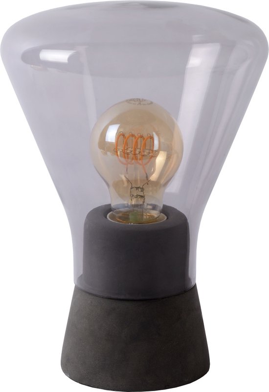 Lucide BARRY Tafellamp - Ø 16,5 cm - 1xE27 - Fumé