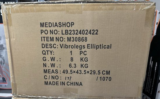 Mediashop VibroLegs Elliptical - Mini hometrainer - gemotoriseerde elliptische trainer voor meer beweging tijdens het zitten - pedaaltrainer voor thuiskantoor en vrije tijd