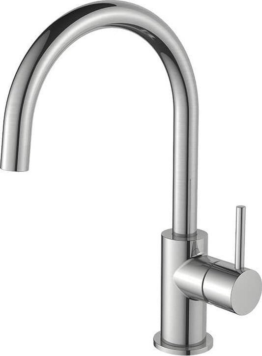 Regn Luxe Keukenmengkraan met ColdStart – Energiezuinig & Elegant – Hoge Uitloop (31,5 cm) - geborsteld nikkel