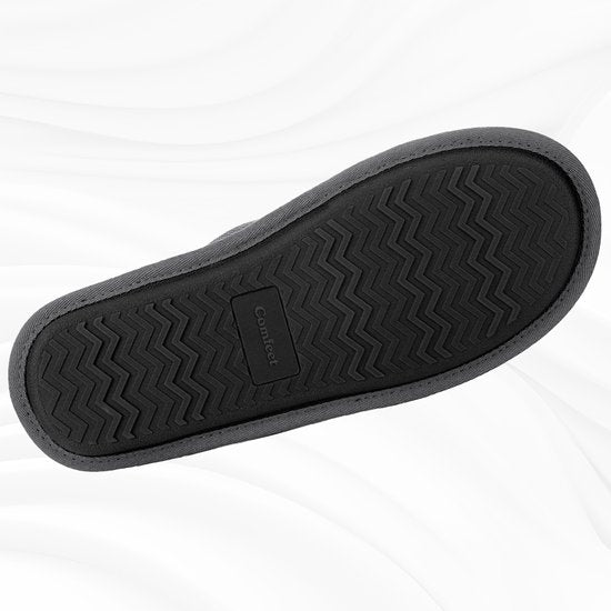 Pantoffels Heren - Sloffen - Maat 40/41 - Grijs - Corduroy - Anti-slip - Comfeet