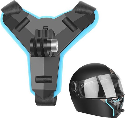 Techvavo® Helmhouder voor Motor en Fiets - Universeel - Geschikt voor alle Actioncamera's - Helm Standaard - Oranje