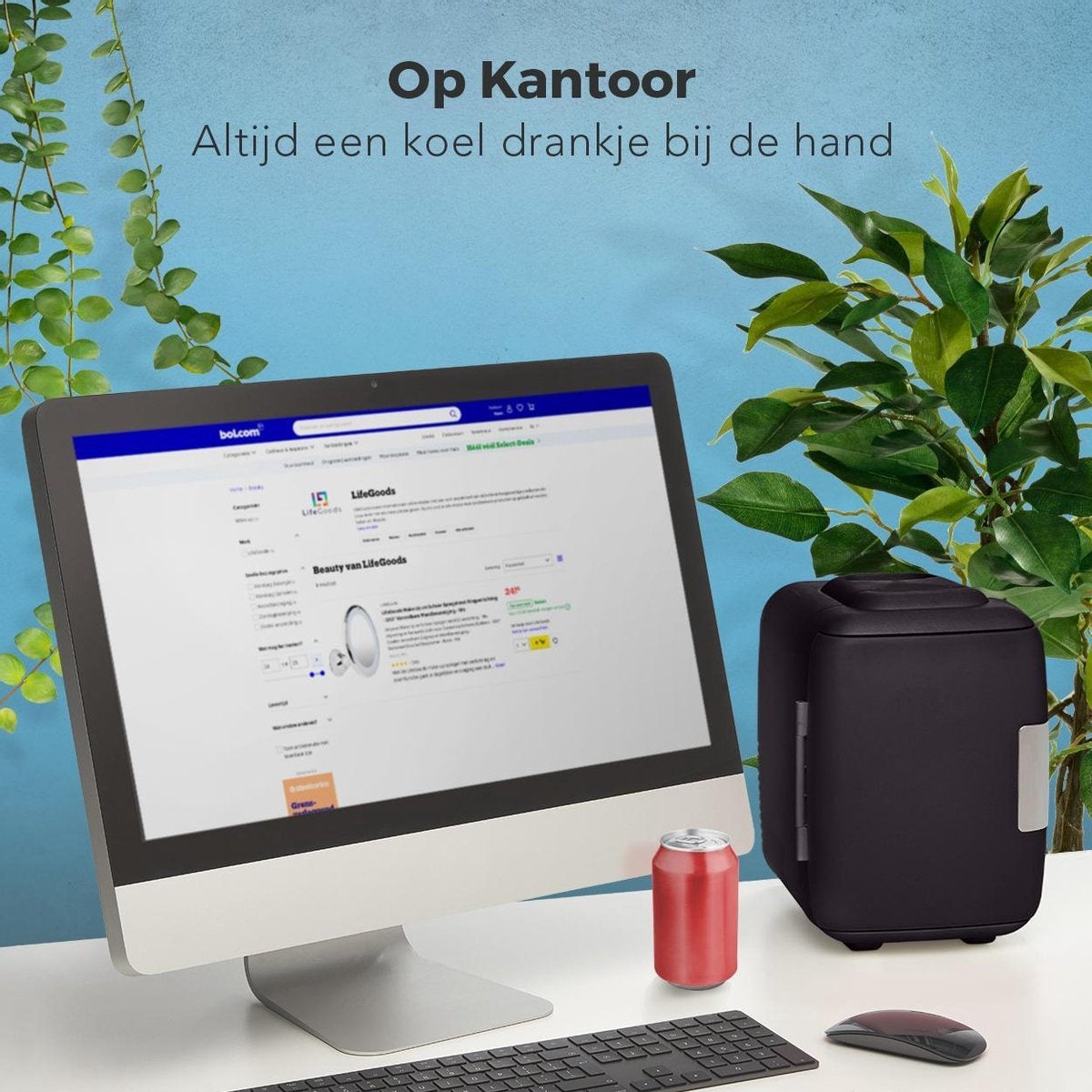 LifeGoods Mini Koelkast - 4L - Skincare - VerwarmenKoelen - Zwart