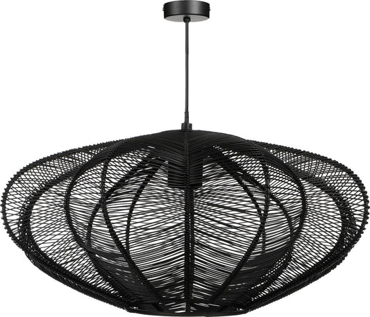 Mica Decorations Kanti Hanglamp - H20 x Ø41 cm - Metaal - Zwart