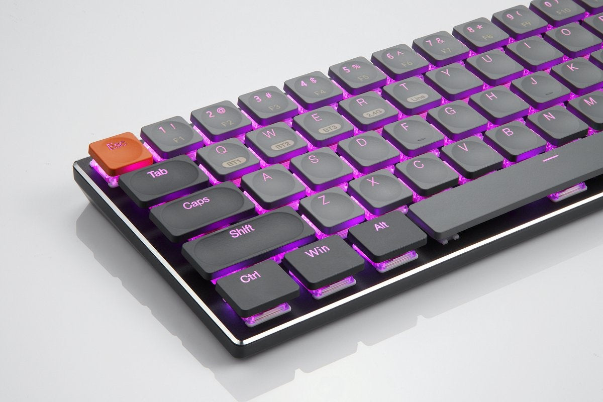 XINMENG RF-68MINI Draadloos Mechanisch Toetsenbord - 68Keys - Bluetooth/2.4G/Line 3modes - Low Blue Switch - RGB LIGHT - Windows/Mac - QWERTY - Lichtgewicht en draagbaar