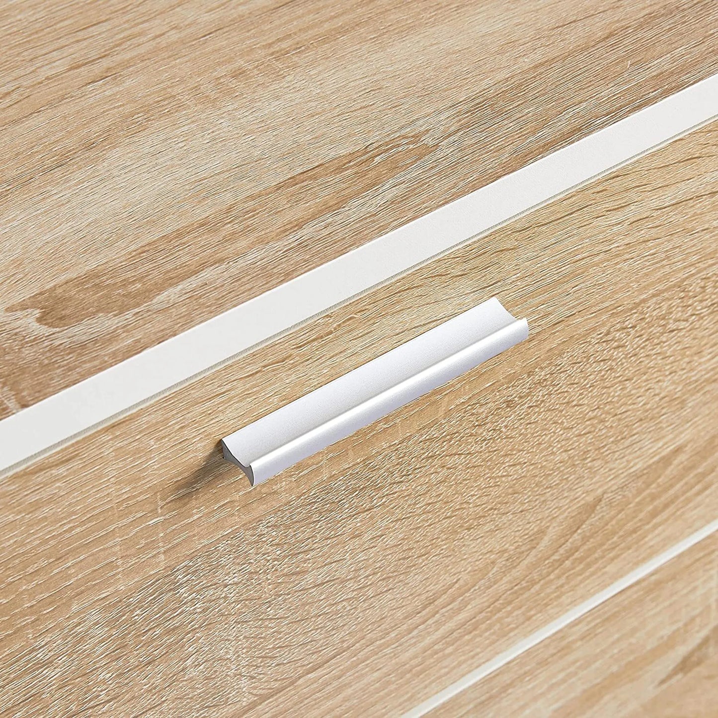 Yaheetech Nachtkastje Met 3 Lades – Voorzien Van Anti-kantelvoorziening En Bronzen Knoppen En Geïllustreerde Handleiding – Voor Slaapkamer En Woonkamer – Eiken Mdf – 40 x 35 x 60 cm