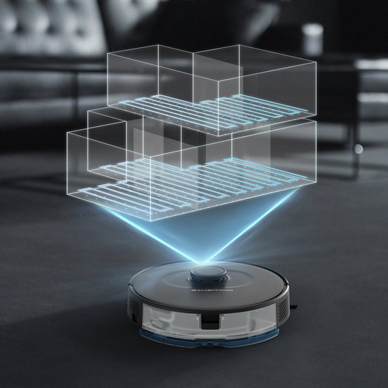 Rowenta X-Plorer Serie 75 S RR8595 – Robotstofzuiger met Automatisch Leegstation, Lasernavigatie & Dweilfunctie