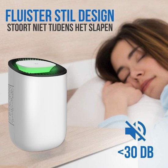 Strex Luchtontvochtiger – Stil & Compact – 600 ml/dag – Voor Huis, Slaapkamer & Kantoor - Wit