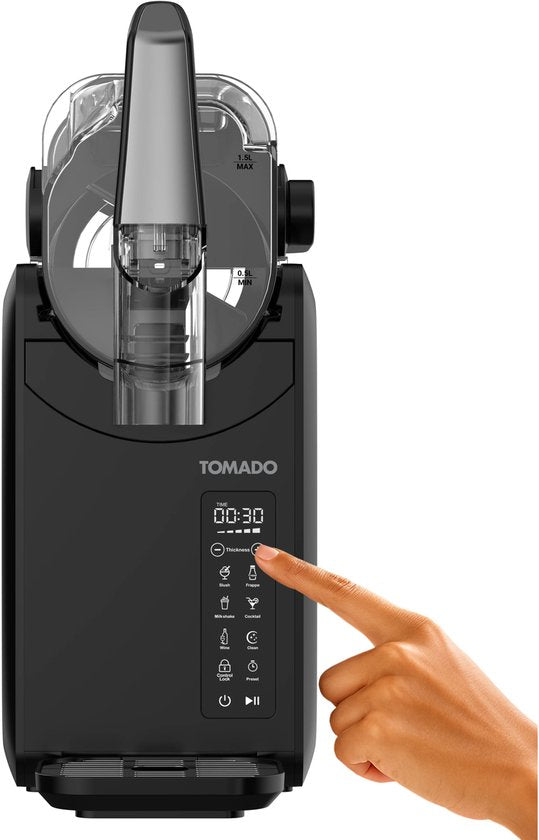 Tomado TSM2002B - Slushmachine - Slushpuppy maker - 5-in-1 Slush - Slush Puppy - 2 liter slush - Tot 12 uur bevroren drankjes - Touchcontrol bediening - Zwart