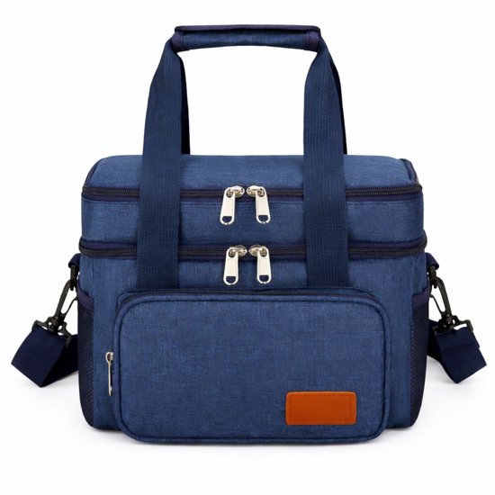 Ceruzo Koeltas 14L – Geïsoleerde Lunchtas – Dubbel Compartiment – Blauw