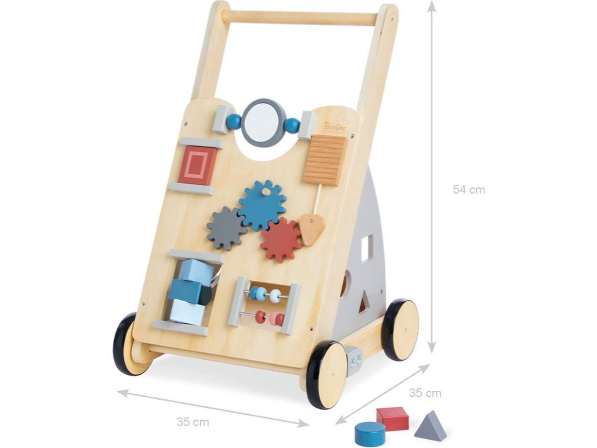 Pinolino Titus Houten Loopwagen - Activity Walker - Grijs
