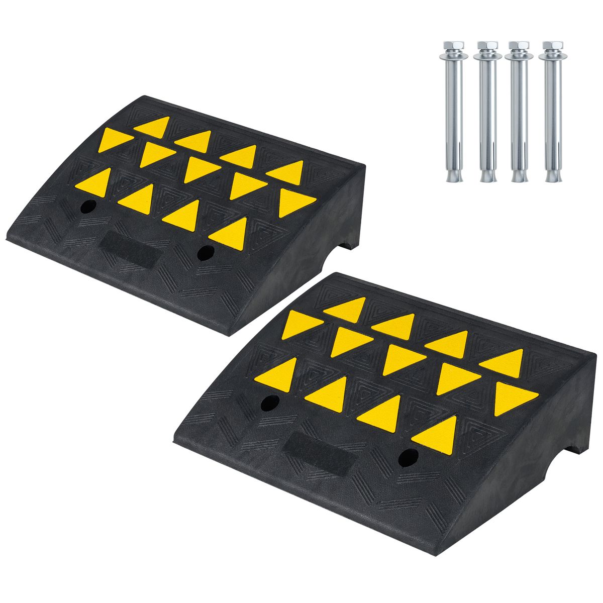 Coast Drempelhulpset - 15 ton draagkracht - antislip rubber - zwart/geel - 49 x 37 x 16 cm