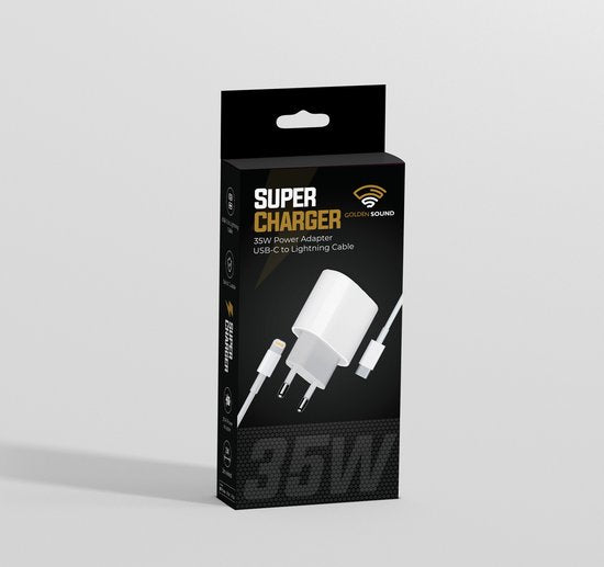 Golden Sound 35W Originele Super Snellader - Lightning Lader geschikt voor Iphone - Oplader - 2 Meter met Oplaadstekker