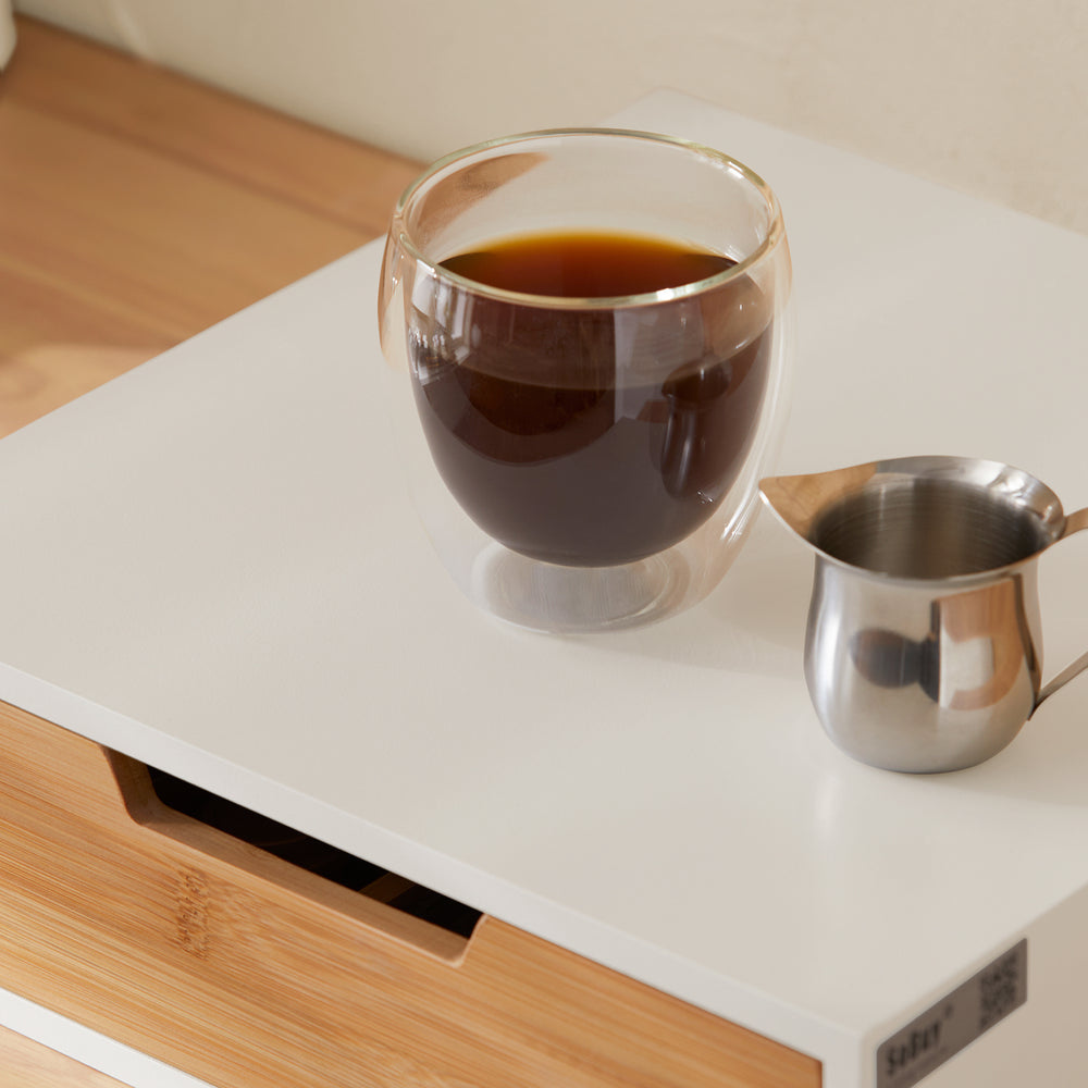 SoBuy FRG179-WN Capsulehouder Voor Koffie - Bamboe - 30x9x31 cm
